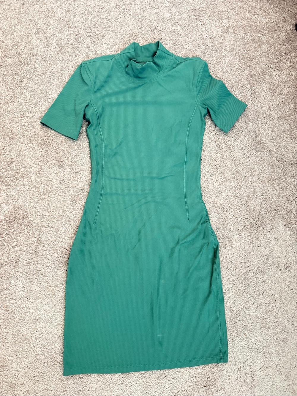 lululemon All Aligned Ribbed Short-Sleeve Dress - Size 0